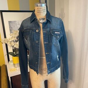 Hudson denim jean distressed jean jacket